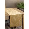 73377 medovozlty zamatovy behun na stol blink15 s kvetinovym vzorom 35x140 cm