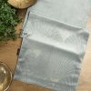73449 7 sivy zamatovy behun na stol blink14 s kvetinovym vzorom 35x180 cm