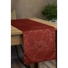 73158 tehlovy zamatovy behun na stol blink13 s kvetinovym vzorom 35x180 cm