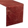 73431 3 tehlovy zamatovy behun na stol blink18 s kvetinovym vzorom 35x220 cm