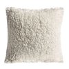 6528 1 kremova dekoracna obliecka na vankus shaggy 40x40 cm