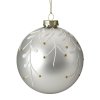 74463 strieborna sklenena vianocna gula 10 cm sada 4 ks
