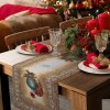 73962 vianocny gobelinovy behun na stol s tkanym vzorom 45x140 cm