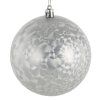74703 strieborna plastova vianocna gula 10 cm sada 4 ks