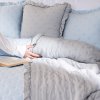 75669 1 sivy prehoz na postel s volanom werona 200x220 cm