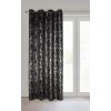 79725 2 cierny zatemnovaci zaves s lesklou potlacou elise na kruzkoch 140x250 cm