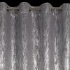 79719 4 sivy zatemnovaci zaves s lesklou potlacou elise na kruzkoch 140x250 cm