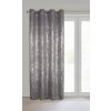 79719 2 sivy zatemnovaci zaves s lesklou potlacou elise na kruzkoch 140x250 cm