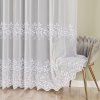 Bílá voálová vyšívaná záclona BLANKA (Výška A 100 - 137, Šířka 100)