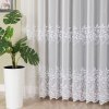 Bílá voálová vyšívaná záclona BLANKA (Výška A 100 - 137, Šířka 100)