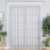 Bílá elegantní záclona KIARA s olůvkem (Výška A 100 - 137, Šířka 100)