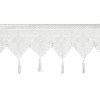 83217 2 biela vitrazova zaclona s cipkou strapcami na tuneli martha 150x30 cm