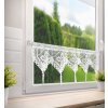 83217 6 biela vitrazova zaclona s cipkou strapcami na tuneli martha 150x30 cm