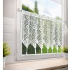 83220 6 biela vitrazova zaclona s cipkou strapcami na tuneli martha 150x60 cm