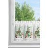 83232 biela vitrazova zaclona s potlacou jahod na tuneli ksenia 150x30 cm