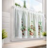 83235 7 biela vitrazova zaclona s potlacou jahod na tuneli ksenia 150x60 cm