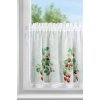 83235 biela vitrazova zaclona s potlacou jahod na tuneli ksenia 150x60 cm