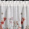 83079 3 biela vitrazova zaclona s potlacou letnych kvetov na tuneli nemezja 150x30 cm