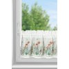83079 biela vitrazova zaclona s potlacou letnych kvetov na tuneli nemezja 150x30 cm
