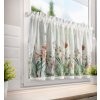 83082 7 biela vitrazova zaclona s potlacou letnych kvetov na tuneli nemezja 150x60 cm
