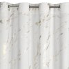 81777 3 biely zamatovy zaves s lesklym mramorovym efektom na kruzkoch molly 140x270 cm