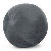 80163 sivy dekorativny zamatovy vankus v tvare gule gaja4 priemer 24 cm