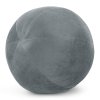 80142 strieborny dekorativny zamatovy vankus v tvare gule gaja4 priemer 24 cm