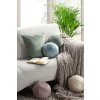 80109 4 tmavobezovy dekorativny zamatovy vankus v tvare gule gaja4 priemer 24 cm
