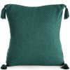 80706 zelena obliecka na vankus so strapcami poly 45x45 cm