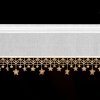 83496 6 biela vianocna vitrazova zaclona so zlatymi hviezdickami na tuneli xmas 150x60 cm
