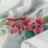 84234 4 biela vitrazova zaclona s potlacou vianocnej ruze na uskach xmas 150x30 cm