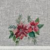 84240 4 biela vitrazova zaclona s potlacou vianocnej ruze na uskach xmas 150x90 cm
