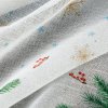 84243 5 biela vitrazova zaclona s potlacou vianocnych vetviciek na uskach xmas 150x30 cm