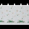 84246 6 biela vitrazova zaclona s potlacou vianocnych vetviciek na uskach xmas 150x60 cm