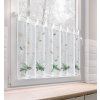 84246 8 biela vitrazova zaclona s potlacou vianocnych vetviciek na uskach xmas 150x60 cm