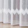 Bílá tylová záclona LADA s pruhovaným vzorem a třpytkami (Výška A 100 - 137, Šířka 100)