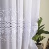 Bílá voálová vyšívaná záclona MICHAELA (Výška A 100 - 137, Šířka 100)