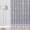 Bílá žakárová záclona BEATA se zajímavým vzorem (Výška A 100 - 137, Šířka 100)