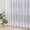 Bílá žakárová záclona DARIA se zajímavým vzorem (Výška A 100 - 137, Šířka 100)