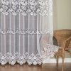 Bílá žakárová záclona DOROTA se zajímavým vzorem (Výška A 100 - 137, Šířka 100)