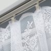 Bílá žakárová záclona IDA s celoplošným vzorem květin (Výška A 100 - 137, Šířka 100)