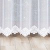 Bílá žakárová záclona KATKA s jemným vzorem ve spodní části (Výška A 100 - 137, Šířka 100)
