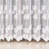 Bílá žakárová záclona ROSA se vzorem květin (Výška A 100 - 137, Šířka 100)