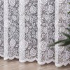 Bílá žakárová záclona ROSANOVA se vzorem růží (Výška A 100 - 137, Šířka 100)