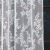 Bílá žakárová záclona SOFIA s jemným květinovým vzorem (Výška A 100 - 137, Šířka 100)