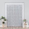 Bílá žakárová záclona SOFIA s jemným květinovým vzorem (Výška A 100 - 137, Šířka 100)