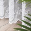 Bílá žakárová záclona SOFIA s jemným květinovým vzorem (Výška A 100 - 137, Šířka 100)
