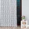 Bílá žakárová záclona SOFIA s jemným květinovým vzorem (Výška A 100 - 137, Šířka 100)