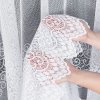Bílá žakárová záclona VIVIEN se zajímavým vzorem (Výška A 100 - 137, Šířka 100)
