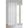 84570 1 biela sietovinova zaclona s aplikaciou ruziciek na kruzkoch diana 140x250 cm
